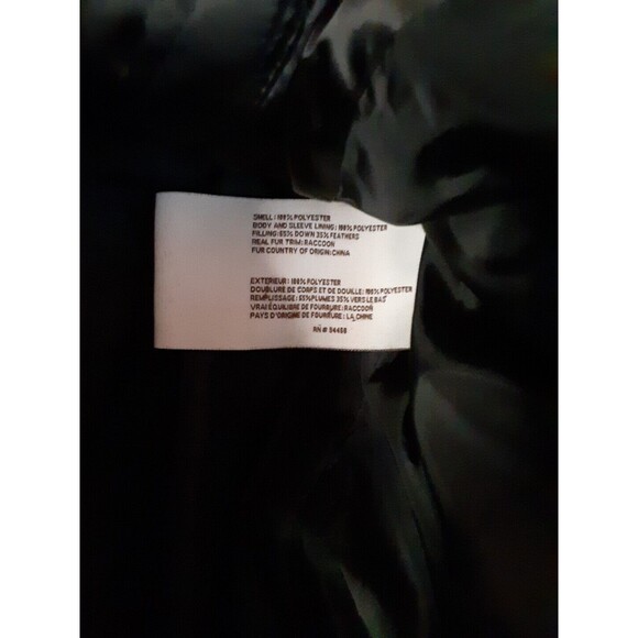 Laundry by Design Feather Down Puffy Coat Women's Medium Black Belted #2785 - Picture 4 of 11